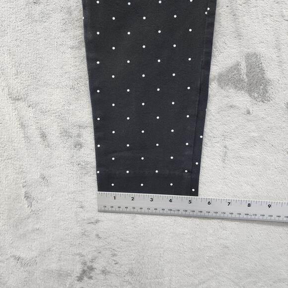 Old Navy Pant Womens 2 Black White Polka Dot Low Rise Pixie Skinny Ankle Stretch - Picture 8 of 9